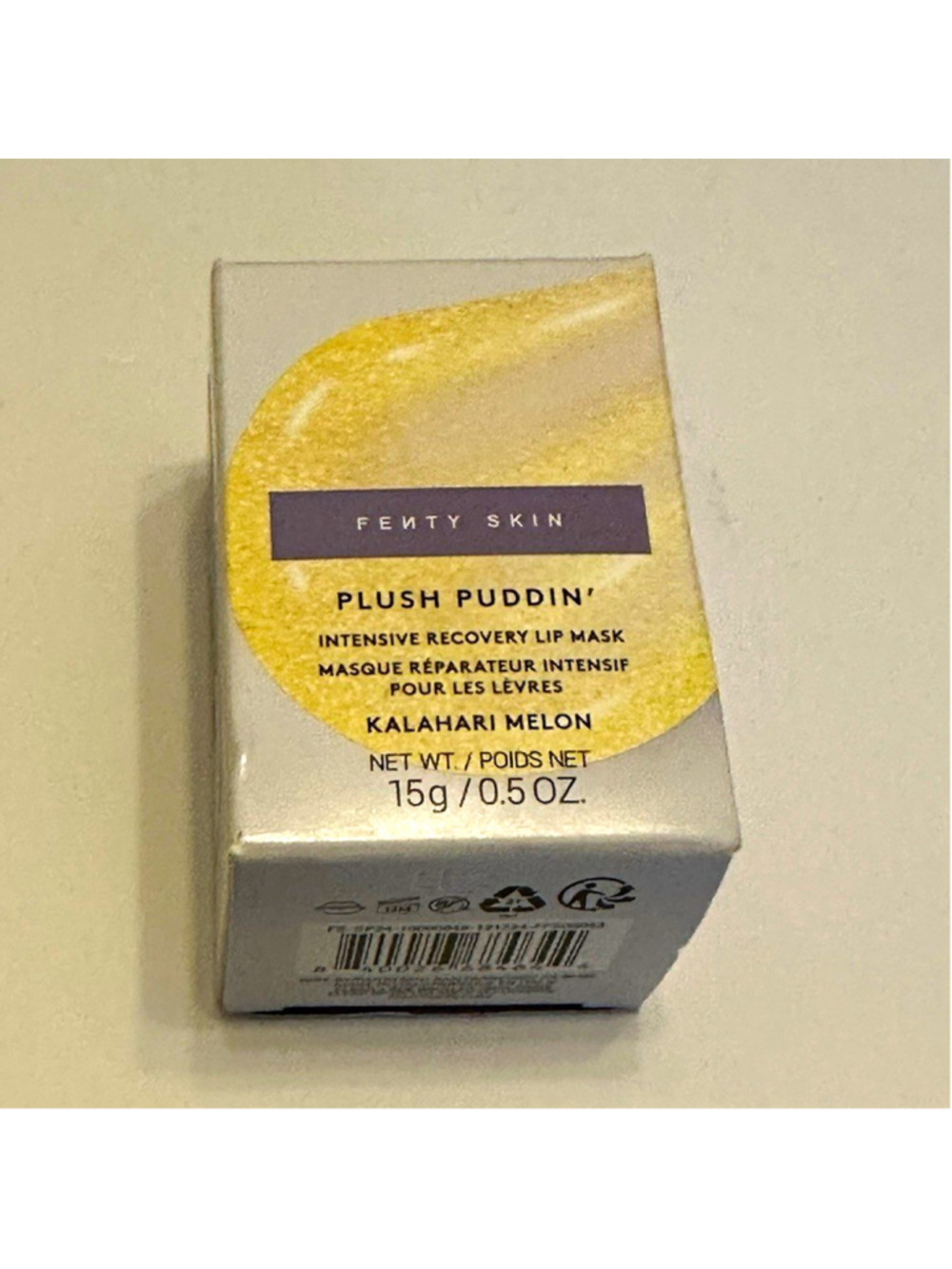 Fenty Skin Plush Puddin' Hydrating Lip Mask Kalahari Melon Clear 0.5 oz